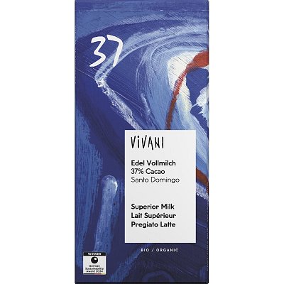 Ciocolata bio cu lapte integral si 37% cacao - 80 g