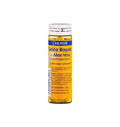 Gelee Royale + Aloe vera Tabelete masticabile Bio, 60 tb Hoyer